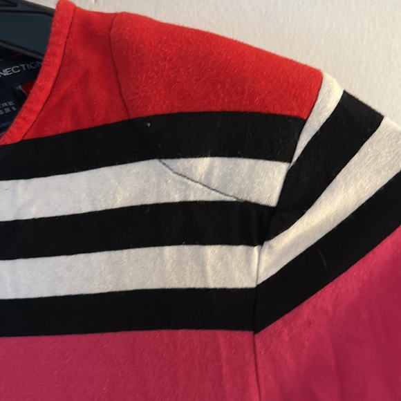 French Connection Lightweight 3/4 Sleeve Stripped Dress - Picture 3 of 4